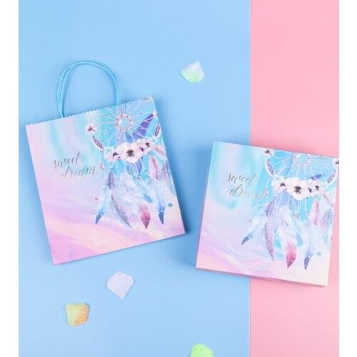 Creative Painted Gift Bag Packaging Tote Bag Birthday Party Wedding Celebration Children Bathing Holiday Candy Box Decoration