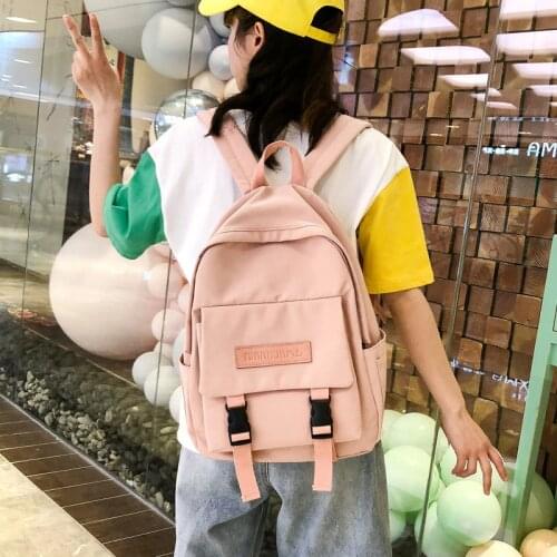 Fashion Backpack Women Backpack High Quality Shoulders Bag Solid Color School Bag For Teenage Girl Children Backpacks Travel Bag