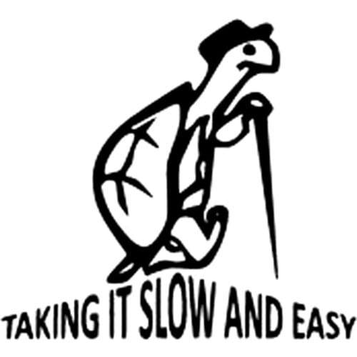 Car Stickers Fun Slow Speed Turtle Car Stickers Decorative Stickers Waterproof Cover Scratch Black/white, 15cm*13cm