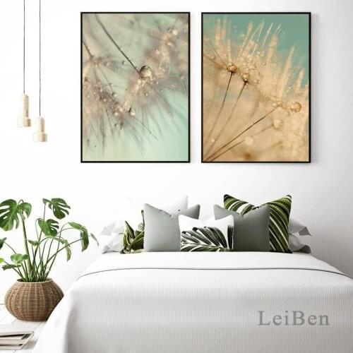 Dandelion flower Landscape Poster Wall Art Canvas Painting Natural Minimalist Print Wall Pictures for Home Living Room Decor