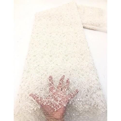 New coming SYJ-1688811 african net tulle lace fabric 5yards beautiful french lace fabric for lady wedding or party nice lace