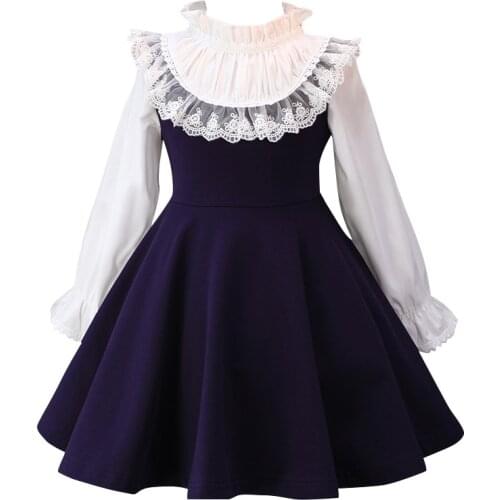 Kids dresses for girls 6 7 8 9 10 11 12 years autumn casual dress children kids girl school college blue princess formal dresses