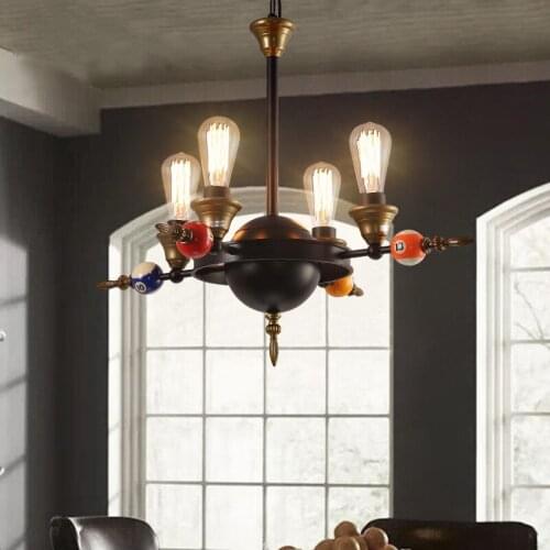 Industrial retro style wrought iron pendant lamp restaurant bar cafe cybercafe creative American loft bar table lamp