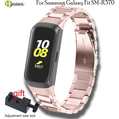 Hero Iand Stainless Steel Strap Watch Band For Samsung galaxy fit SM-R370 smart Wristband Bracelet High Quality Metal Watchstrap