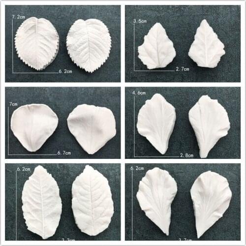 Leaf flower petal silicone mold assembly series embossing mold sugar mold food grade silicone cake decoration WMJ-866