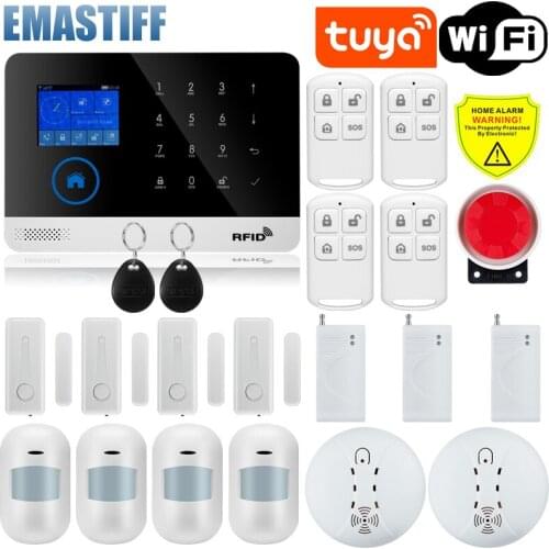 Tuya Wifi Security Alarm System App Control With IP Camera Auto Dial Motion Detector Wireless Home Smart Gsm Alarm Kit