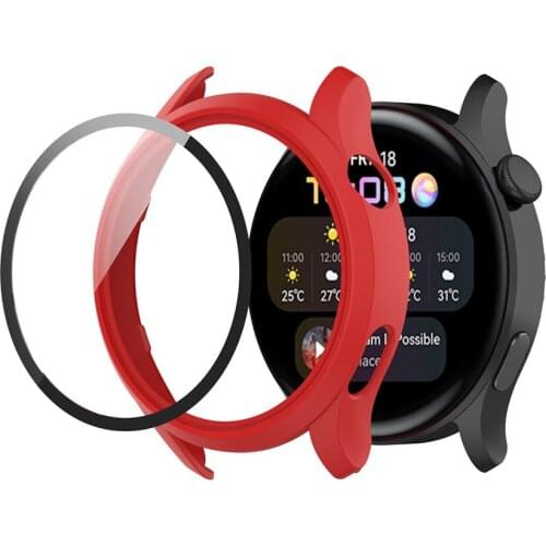Scratch resistant Protective Shell Durable Watch Case PC+ Tempered Film Spare Part For Huawei Watch3