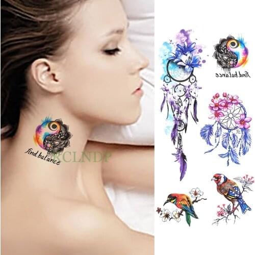 Waterproof Temporary Tattoo Sticker Cat Animal Fake Tatto Personality Flash Tatoo Hand Arm Foot Back Tato for Girl Women Men Kid