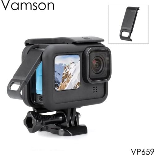 Vamson GoPro 9 Battery Protection Side Cover Easy Detachable Charging Cover Suitable for GoPro Hero9 Black Side Cover VP659B