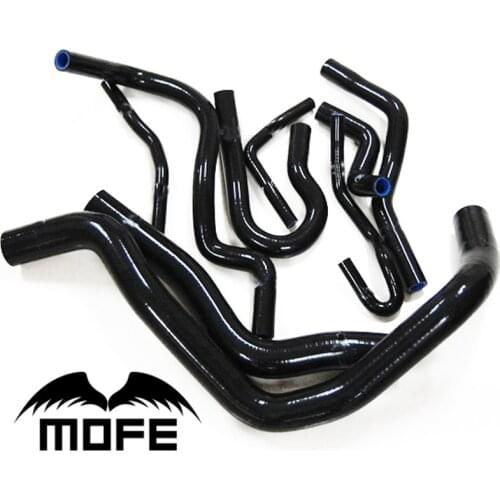 100% Silicone Original Logo Coolant Heater Silicone Radiator Hose Black For Civic EK3 B16 B16A B16B