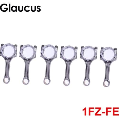 6pcs 1FZ 1FZFE engine connecting rod for Toyota Land Cruiser 24V 4477cc 4.5L 1998-2005 13201-66020 13201 66020 1320166020
