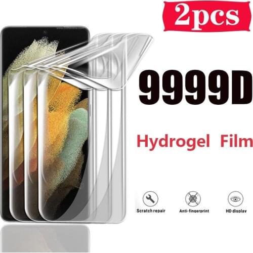 2pcs front hydrogel film for Samsung Galaxy S21 Ultra S21 S21 plus screen protector protective Full Screen Protector Soft Film