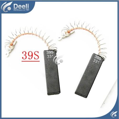 2pcs/lot Original for washing machine parts Carbon Brushes part 39S good working