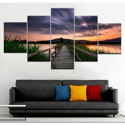 5 Panel/piece HD Print Nature Collection Tagged modern wall posters Canvas Art Painting For home living room decoration