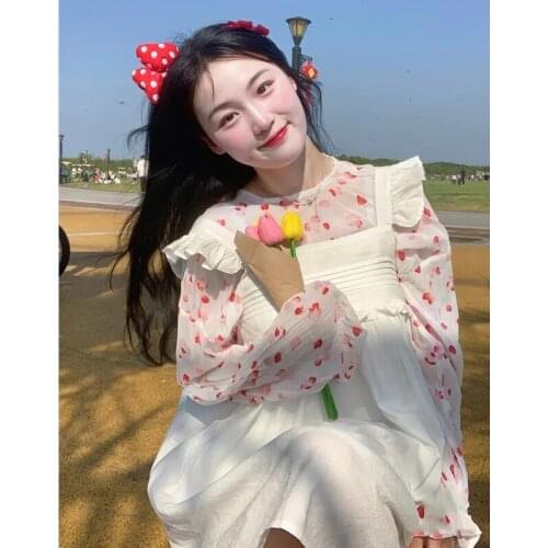 White Suspender Dress Female Summer New Style French First Love Little Cute Japanese Doll Skirt