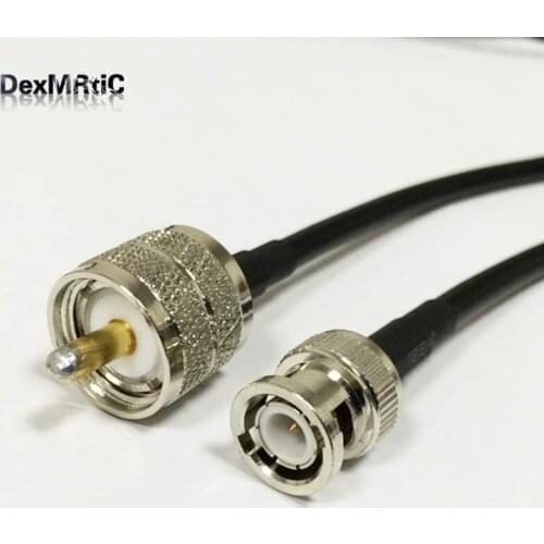 BNC male to UHF male PL259 RF pigtail cable RG58 20inch/100cm for wireless router wholesale NEW