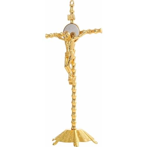 Church Relics Figurines Crucifix Jesus Christ On The Stand Cross Wall Crucifix Antique Home Chapel Decoration Wall 2021NEW