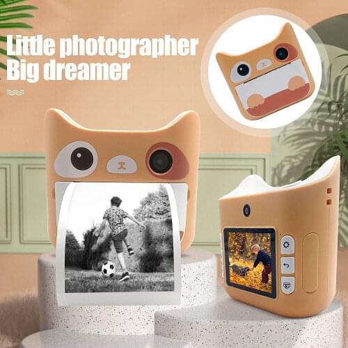 Childrens Camera With Print Instant Print Photos Camera Kids Toys Boy Girl Cute Christmas Gift 1080P Video Digital Camera