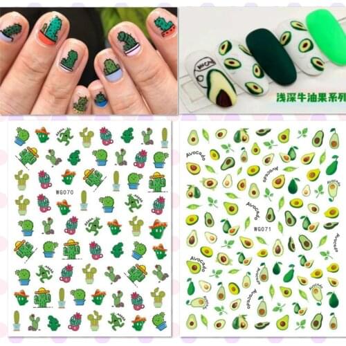 Nail art decoration WG079 080 lovely cartoon design nail decal stickers wraps