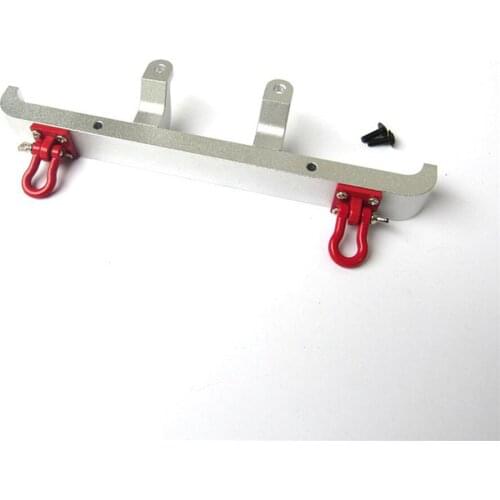 For MN 1:12 D90 D91 RC Car Upgrade Parts Metal Front Bumper with 2 Hooks Metal Guard Board Protection Plate Front Bumper Parts