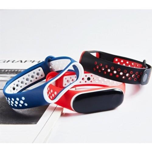 Breathe Silicone Strap for Xiaomi Mi Band 3 Strap Sport Strap Wristband Replacement Staps Accessories For Mi Band 3 200pcs DHL