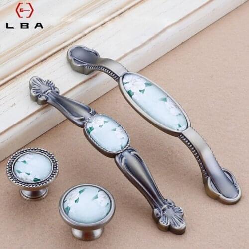 European Style Cabinet Pulls Knobs Door Kitchen Handles Furniture Hardware Wardrobe Cupboard Handle Drawer Pulls Handles