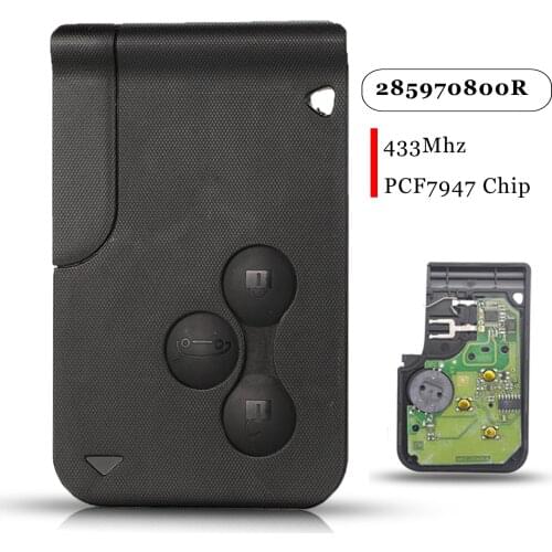 Jingyuqin For Renault Megane II Scenic II Grand Scenic 2003-2008 433mhz PCF7947 ID46 Chip Remote PCB Ultrasonic 285970800R
