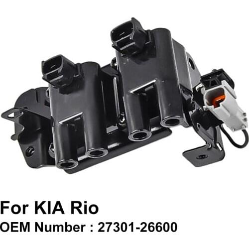 COWTOTAL Ignition Coil for KIA Rio Engine Code G4EE 1.4L OEM 27301-26600 ( Pack of 4 )
