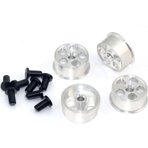 Aluminum Wheels for Low Profile Tires Set(4pcs) fit Tamiya 95276 1/32 JR Mini 4WD Rc Racing Car HG 20.5mm