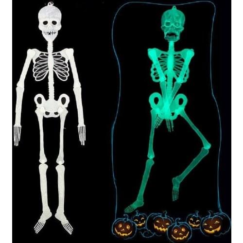 Halloween Horror Luminous Movable Skull Skeleton Props Glow Evil Party Favors Scary Halloween Decoration