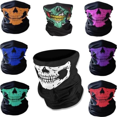 Multi-functional Skull Bandana Helmet Camping Halloween Neck Face Mask Paintball Ski Sport Headband Hiking Scarves Neck Warmer