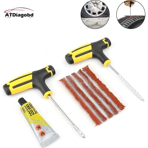 Small Size Car Tire Repair Kit Car Bike Auto Tubeless Tire Tyre Puncture Plug Repair Tool Kit Tool Car Accessories