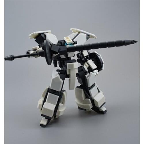 Model Kits DIY STEM MOC MU05 Mecha Model Small Particle Building Blocks Educational Toy White