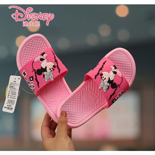 Disney Non-slip Children Slippers Mninne Slipper EVA Summer flip flop Kids Water Shoes Girls Shower Slippers Baby