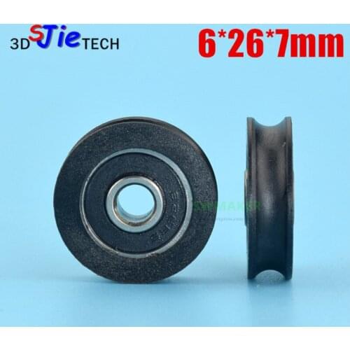 1pcs 6*26*7mm nylon roller 626RS non-standard bearing pulley package, POM construction machinery door / window drawer wheel