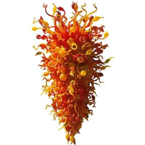 New Hot Sales Crystal Orange Chandelier Glass Art Lighting