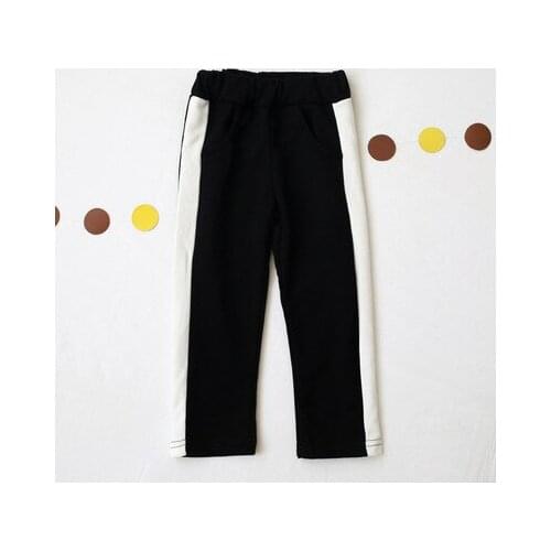 2 3 4 5 6 7 8 Y Boys Autumn Loose Pants 2019 Spring New Girls Side White Edge Sports Trousers Childrens Elastic Waist Trousers