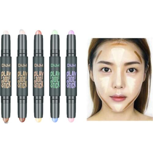 Double-head Face Foundation Concealer Pen Long Lasting Dark Circles Corrector Contour Concealers Stick Cosmetic Makeup