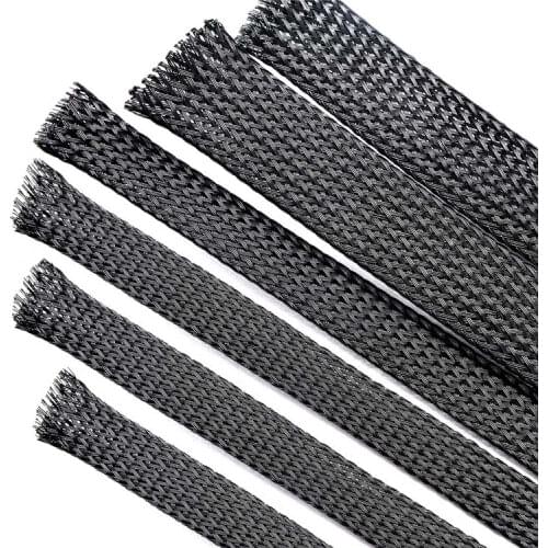 PET Nylon Braided Sleeve Tube 1 mm - 100 mm Width Car Audio Cable Wire Sleeving