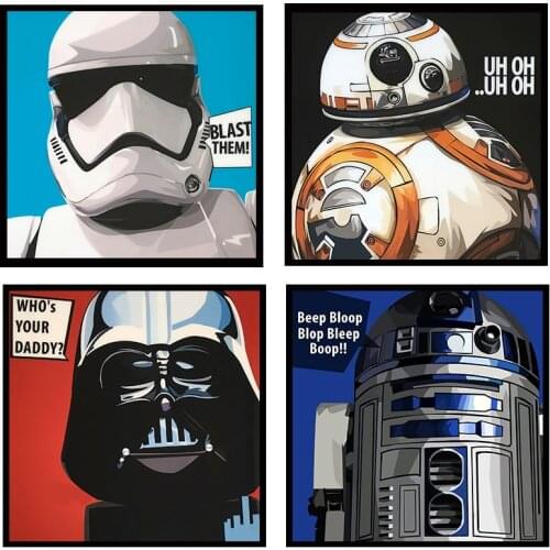 Pop Art Star Wars Paintings Hotel Living Room Bedroom Corridor Studio Model Room Childrens Room Decoration Painting