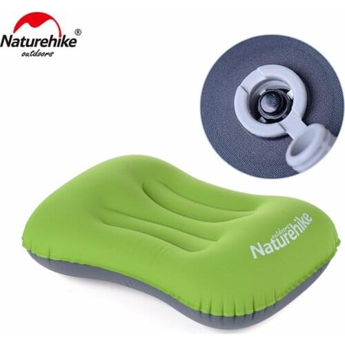 Naturehike Portable Outdoor Inflatable Pillow Mattress Light Travel Aeros Pillow Air Cushion Soft Neck-Rest Protective HeadRest