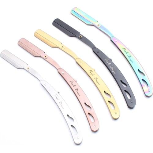 Professional Stainless Steel Straight Barber Steel Razors Hair Removal Shaving Pubic Hair Armpit Hair Barber Knife Men And Women
