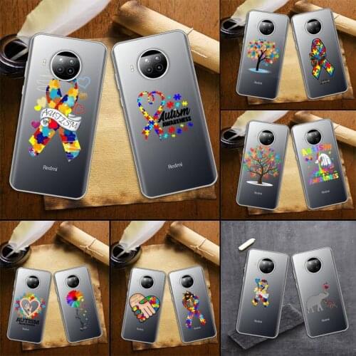 Puzzle Autism Awareness Phone Case Transparent for Xiaomi mi Redmi note 10 t 8 9 pro lite 11 Samsung S 8 9 10 20