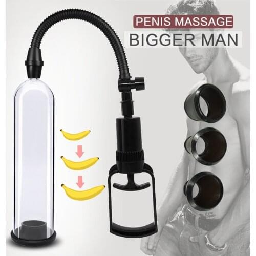 Manual Penis Pump Sex Toys for Men Male Masturbator Penis Extender Penile Vacuum Pump Penis Enlargement Enhancer Sex Toy for Men