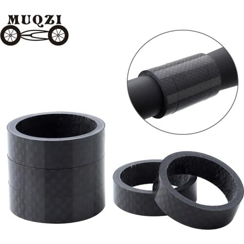 MUQZI 5PCS Mountain Road Bike Bicycle Fork Washer Headset Bowl Set Fork Washer Gasket 10mm Carbon Fiber Washer Accessories