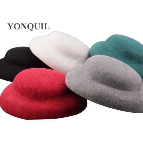 Vintage Party Top Hats 17 CM For Women Elegant Wedding Fascinator Base DIY Hair Accessories Party Fedora Hats 5 Pcs/Lot