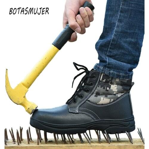 Safety Shoes 2020 N Anti-mite Steel toe Anti-puncture High Cotton Warm Shoes Winter Men And Women Work shoes Protective Shoes