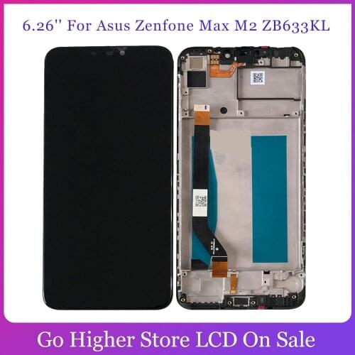 6.26'' For Asus Zenfone Max M2 ZB633KL Lcd ZB632KL X01AD LCD Display Touch Screen Digitizer Assembly Repair Parts With Frame