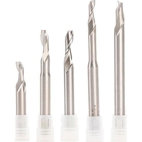 1Pc 3/4/5/6/7 8mm 10mm One Flute HSS Cobalt Aluminum alloy door window End Mill Cutter CNC Bit Milling Cutting tools
