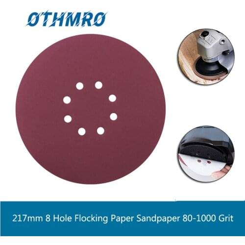 10pcs 225mm 9Inch 8 Hole Sander Disc Sanding Polish Paper Sandpaper 80/ 100/ 120/ 150/ 180/ 240/ 320/ 400/ 600/ 800/ 1000 Grit
